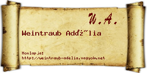 Weintraub Adélia névjegykártya
